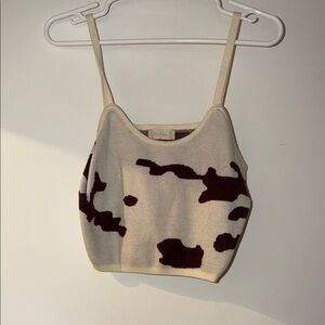 Stylish Cream and Brown Women's Top